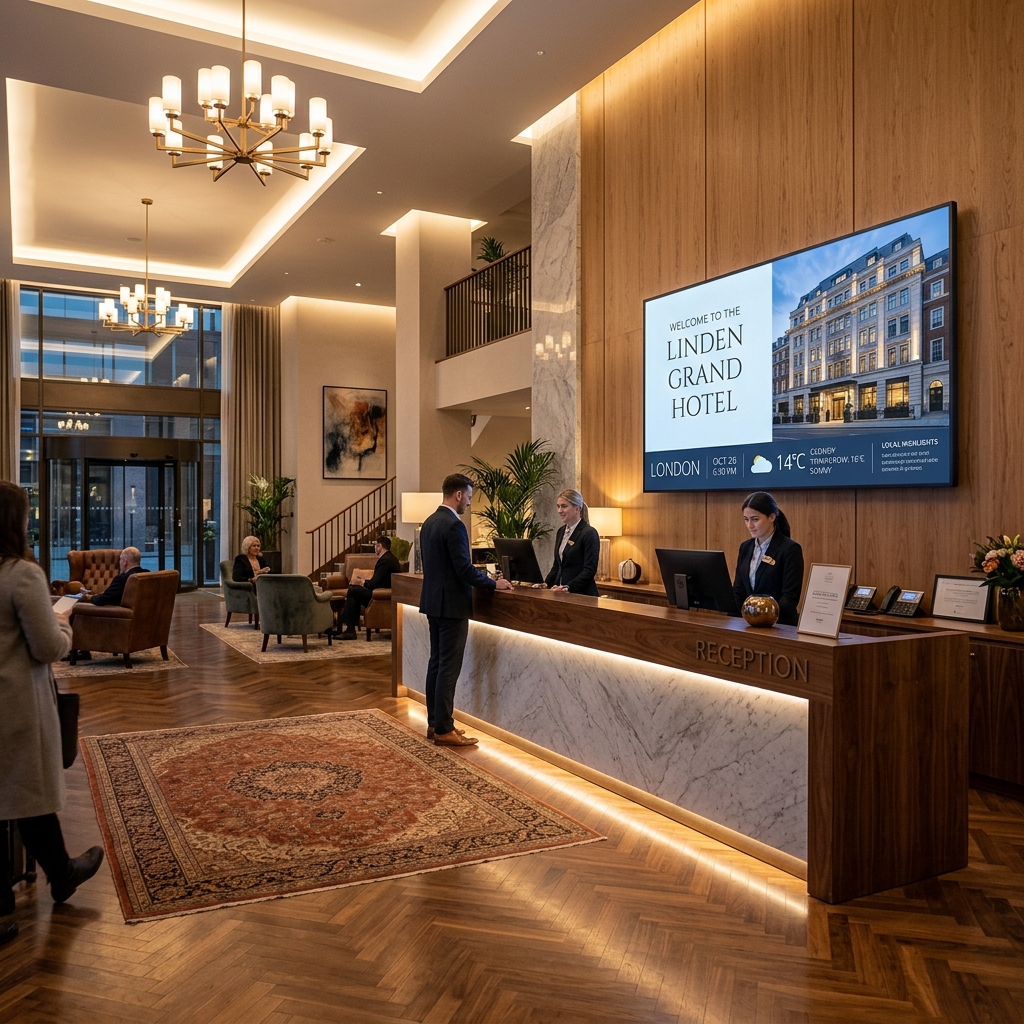 Hotel Lobby-TV: Das digitale Schwarze Brett für Ihre Gäste