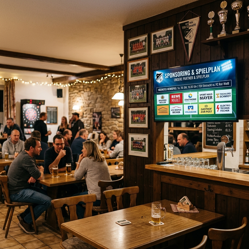 Die digitale Sponsorentafel für Sportvereine und Vereinsheime